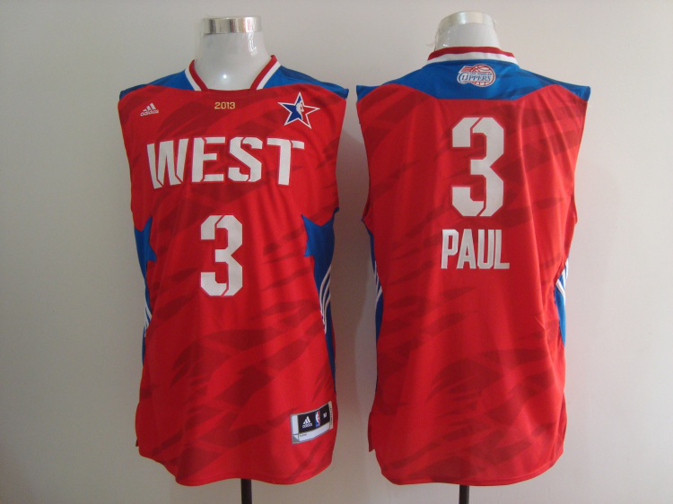 2013 All Star West 3 Paul Red Jerseys