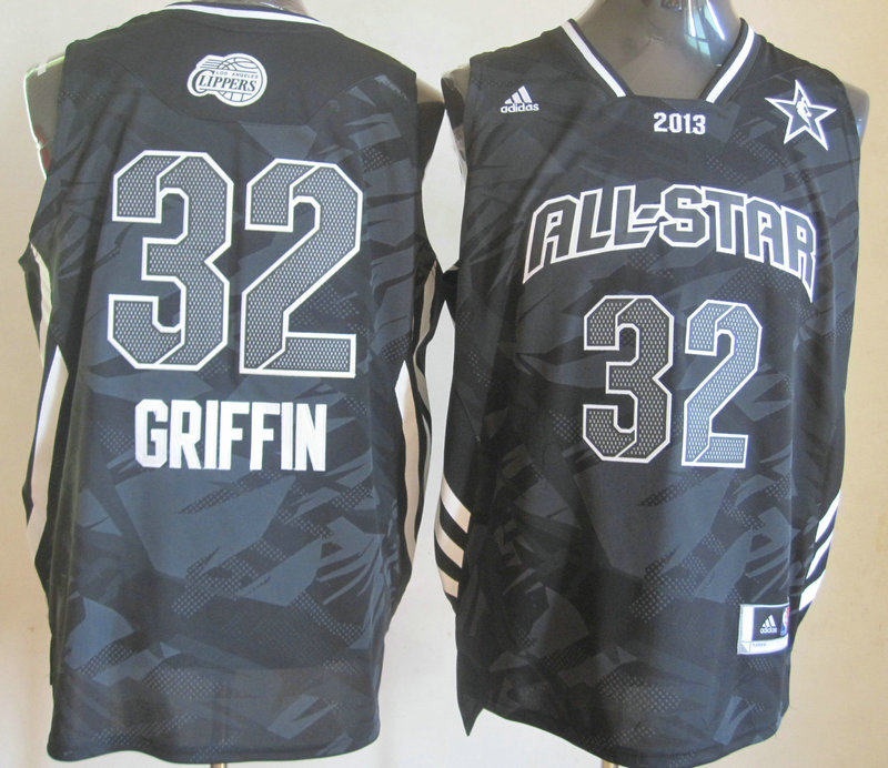 2013 All Star West 32 Griffin Black Jerseys