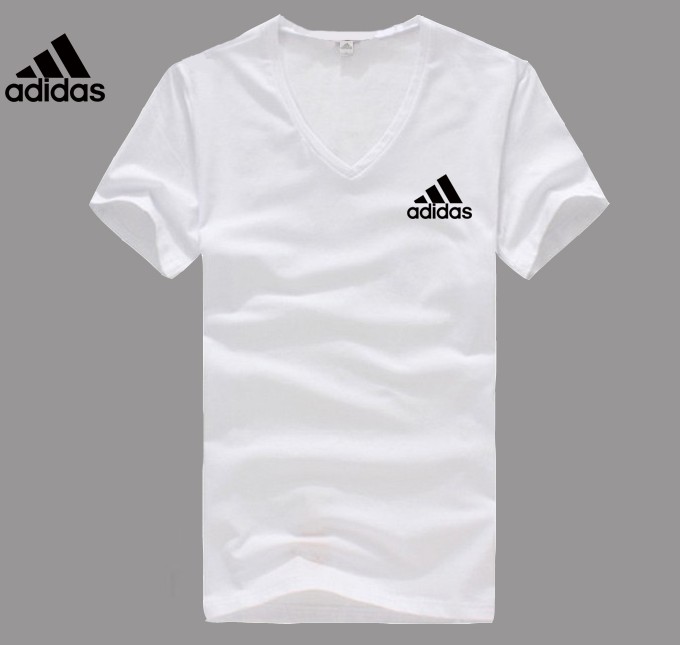 adidas white v neck t shirt