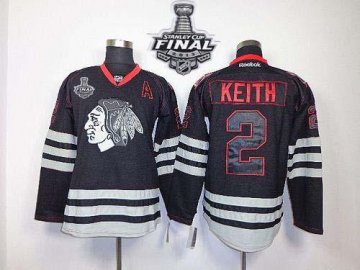 Blackhawks 2 Duncan Keith Black Accelerator With 2013 Stanley Cup Finals Jerseys