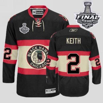 Blackhawks 2 Duncan Keith Black New Third With 2013 Stanley Cup Finals Jerseys