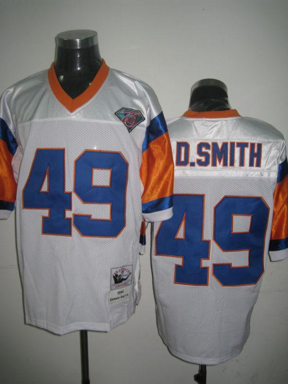 Broncos 49 D.Smith White 75th Jerseys