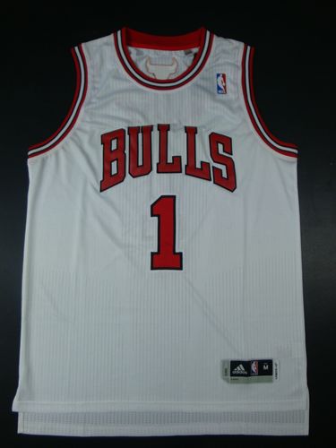Bulls 1 Rose White AAA Jerseys