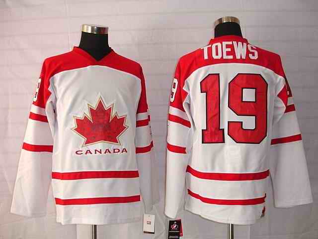 Canada 19 Toews White Jerseys