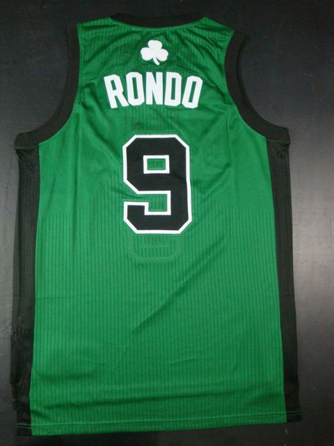 Celtics 9 Rondo Green AAA BlackNumber Jerseys