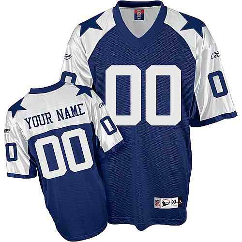 Dallas Cowboys youth Customized blue thanksgiving Jersey
