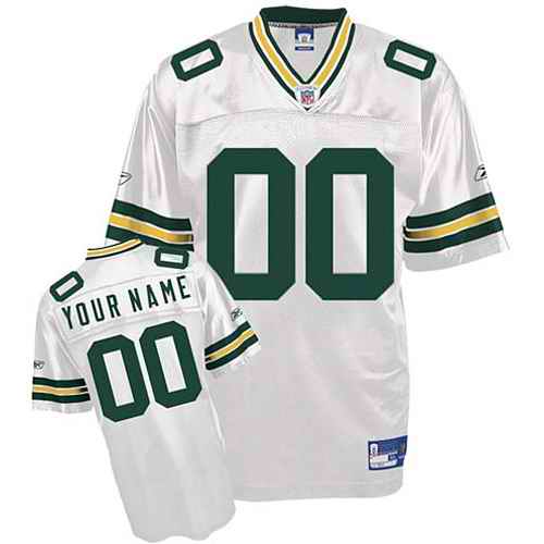 Green Bay Packers Youth Customized White Jersey
