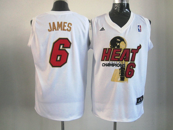 Heat 6 James White 2012 NBA Champions Jerseys