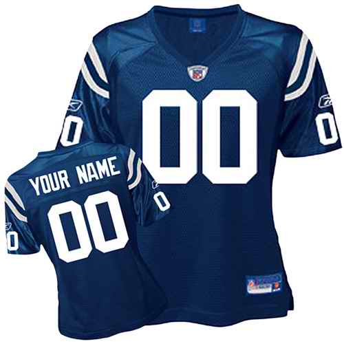 Indianapolis Colts Women Customized Blue Jersey