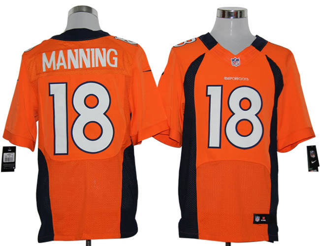 Nike Broncos 18 Manning orange elite jerseys