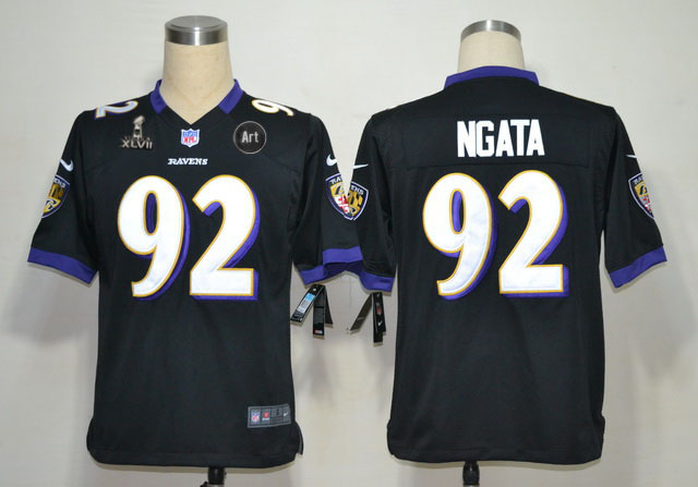 Nike Ravens 92 Ngata black Game 2013 Super Bowl XLVII and Art Jerseys
