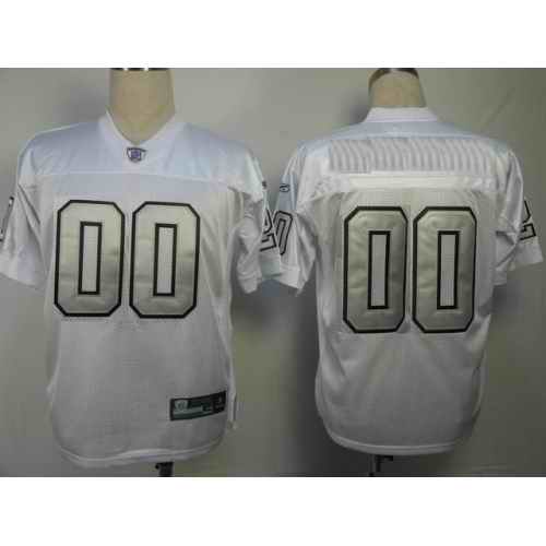 Oakland Raiders Men Customized silver number Jersey