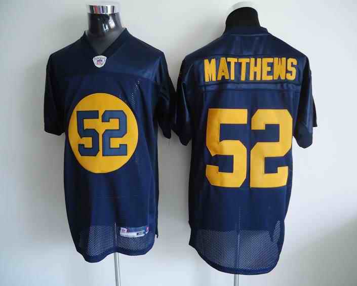 Packers 52 Matthews blue Jerseys