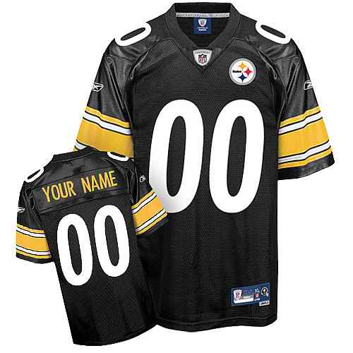 Pittsburgh Steelers Men Customized black white number Jersey