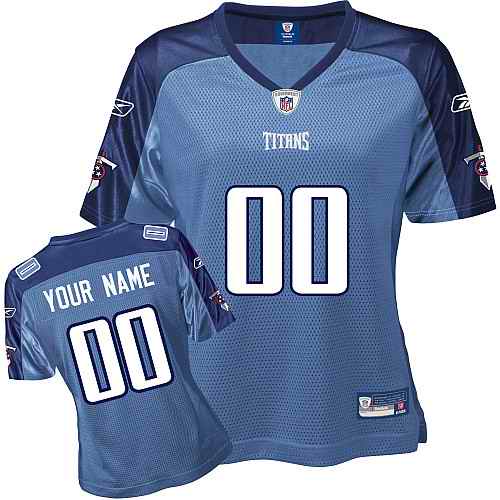 Tennessee Titans Women Customized Light blue Jersey