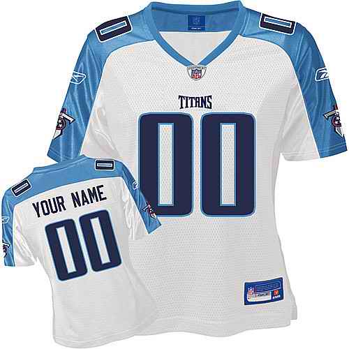Tennessee Titans Women Customized White Jersey