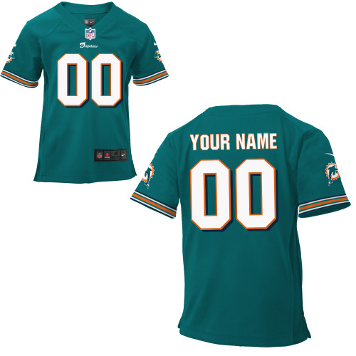 Toddler Nike Miami Dolphins Customized Game Team Color Jersey