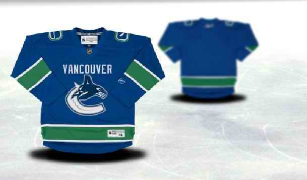 Vancouver Canucks Youth Customized Blue Jersey