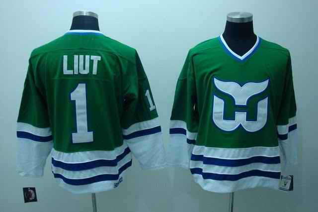 Whalers 1 Liut Green Classic Throwback CCM Jerseys