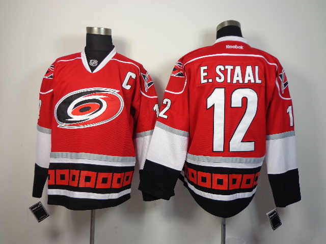 Hurricanes 12 E.Staal Red Jerseys