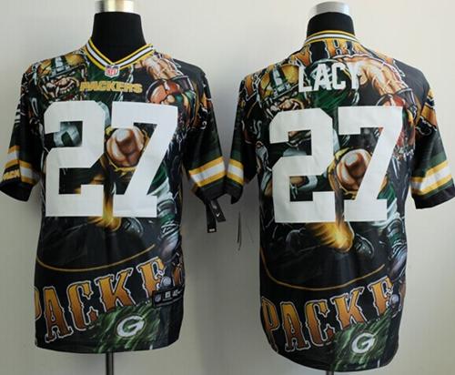 Nike Packers 27 Lacy Stitched Elite Fanatical Version Jerseys