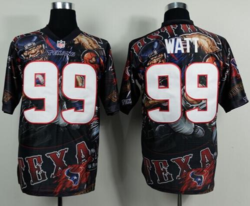 Nike Texans 99 Watt Stitched Elite Fanatical Version Jerseys