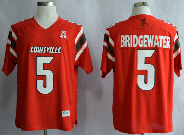 Louisville Cardinals 5 Bridgewater Red Jerseys