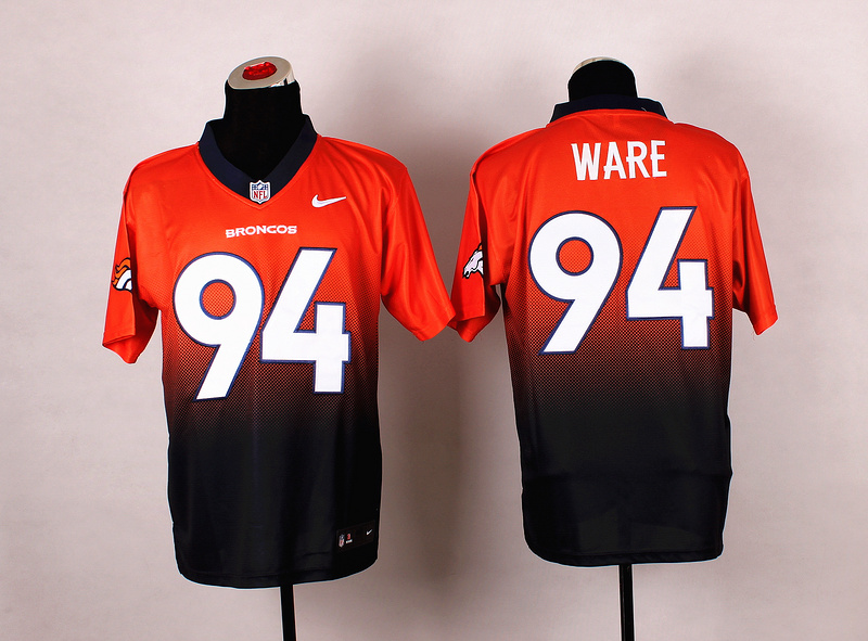 Nike Broncos 94 Ware Orange And Black Drift II Elite Jerseys