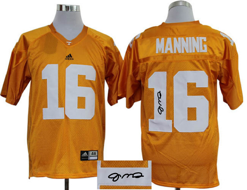 Tennessee Volunteers 16 Manning Orange Signature Edition Jerseys
